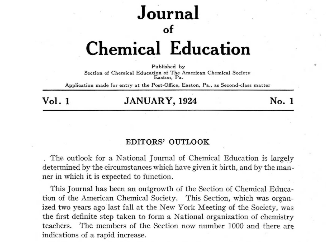 First edition of JCE