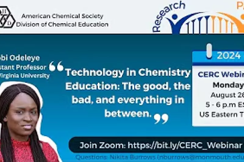 screenshot from the Technology in Chemistry webinar