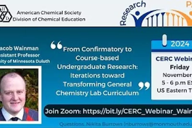 screenshot from the Undergraduate Research webinar